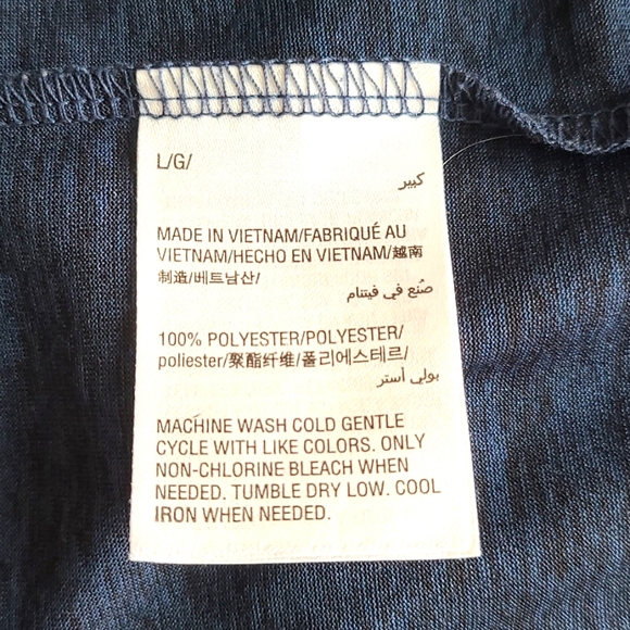 Alfani Dark Blue Polo Shirt Size Large - Picture 6 of 7